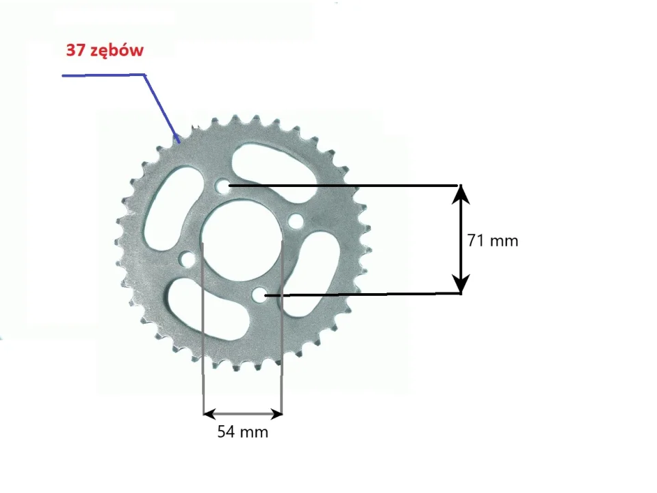 Lánckerék hátsó 420 37 fogas 6mm-es
